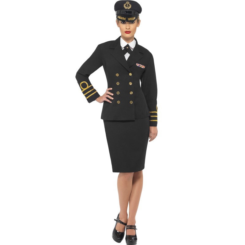 コスプレ 仮装 ネイビーオフィサー(女性艦長) L 【 コスプレ 衣装 ハロウィン 仮装 レディース 服 コスチューム アーミー サバイバルゲーム パーティーグッズ ミリタリー 指揮官 大人用 軍服