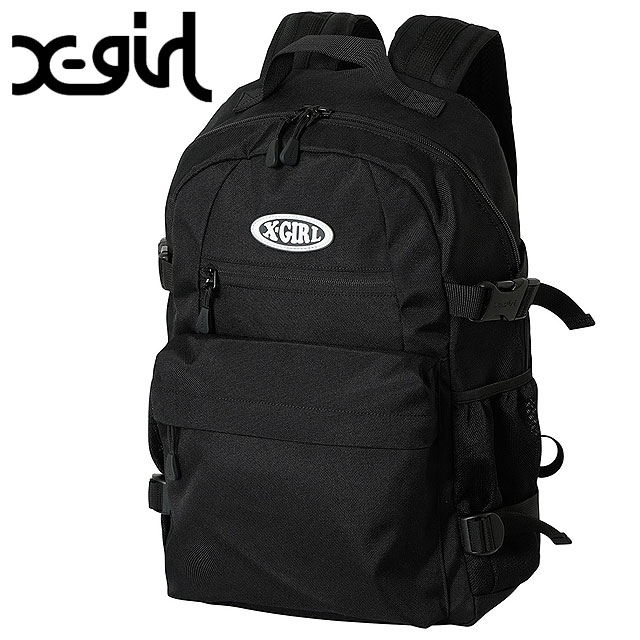 リュック オーバルロゴ バックパック [105231053007] メンズレディース xgirl 鞄 バッグ デイパック BLACK