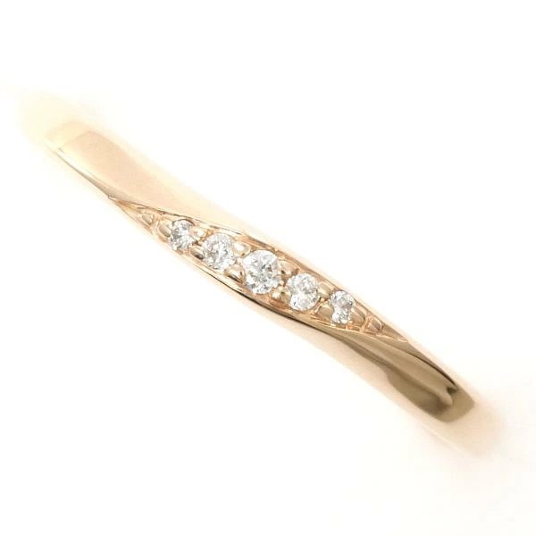 4℃ K10PG リング 指輪 10号 ダイヤ 総重量約1.6g ジュエリー 中古