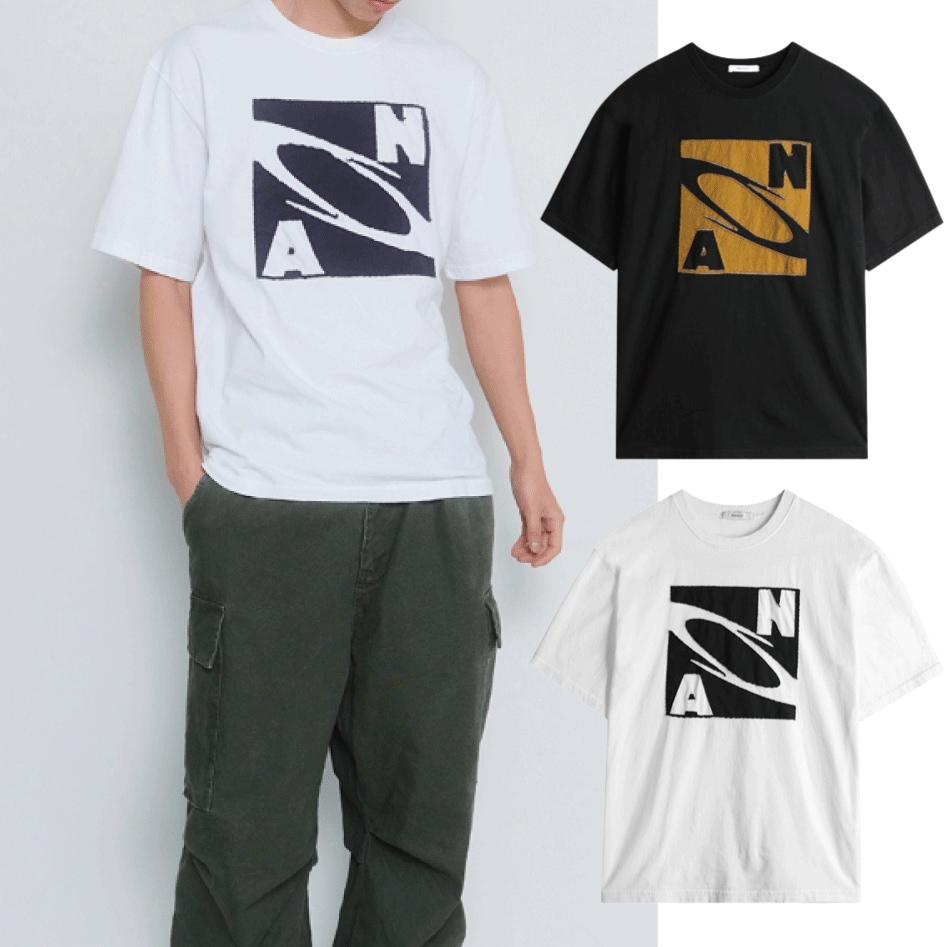男女兼用 SQUARE LOGO OVERFIT T-SHIRTS Tシャツ