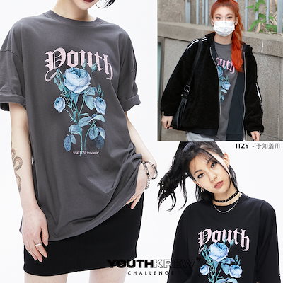 Itzy-girl-女性の半袖Tシャツ,kpop,特大,ファッショナブル