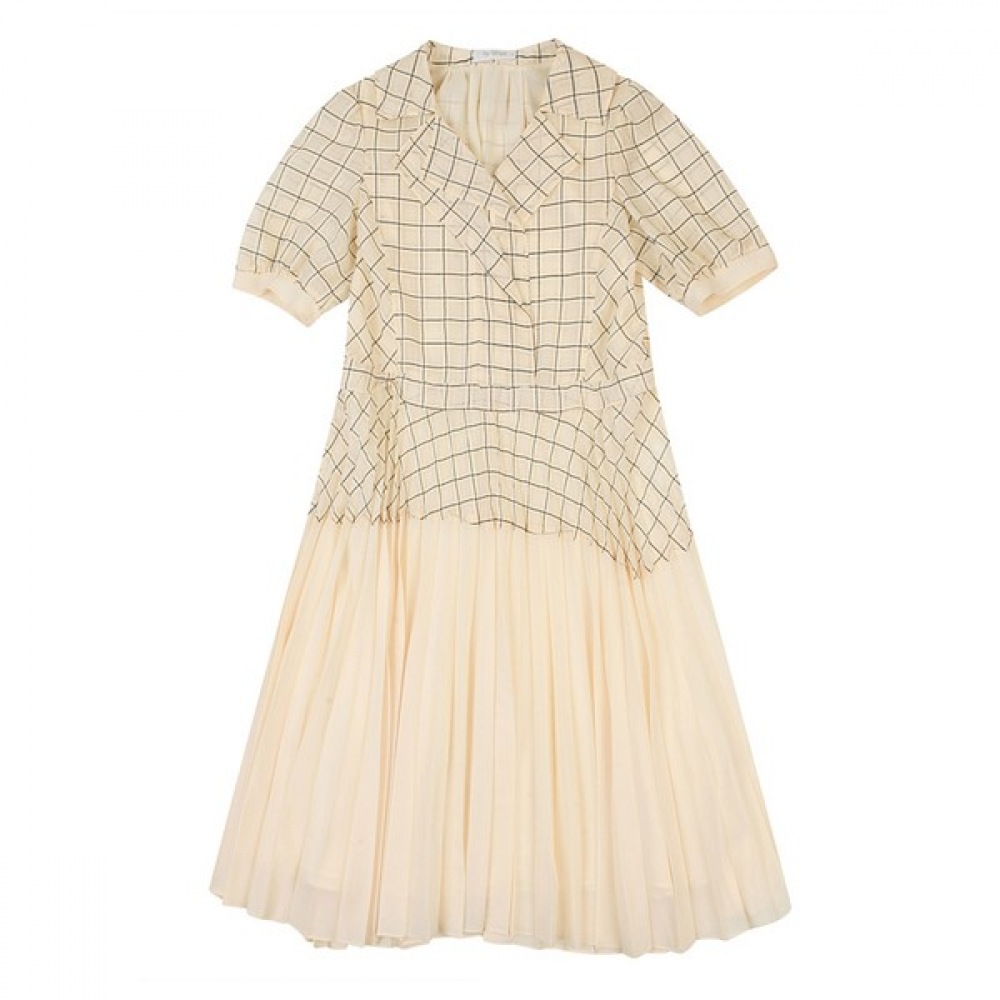 (ミスセンス) スクエアチェック柄プリーツワンピース_MB25OPM102A