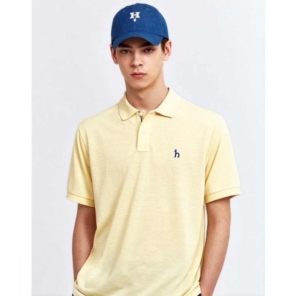 [24SS] [ブルーオーシャン] イエローショートスリーブピケ T シャツ HZTS4B404Y2