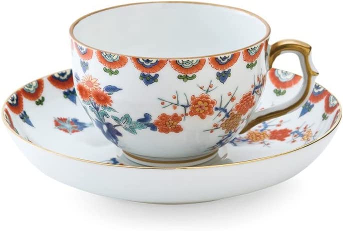 色絵 梅菊文【紅茶碗皿】有田焼　其泉　S-3096
