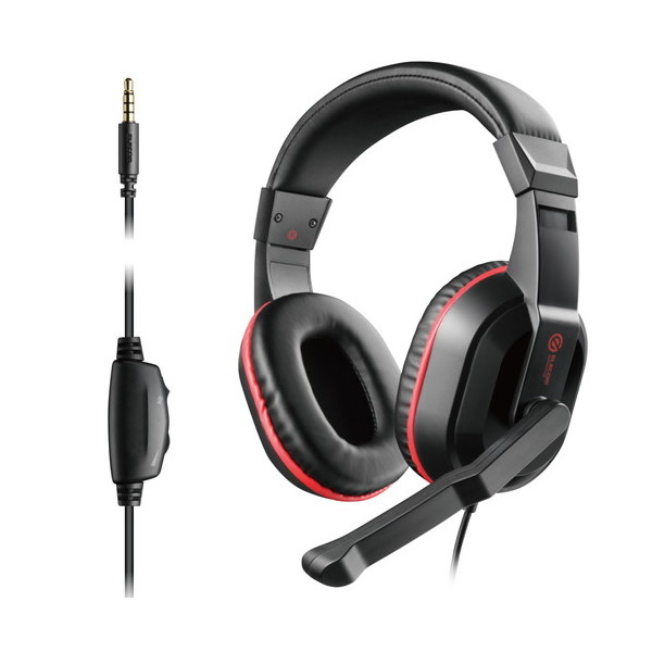 HS-GM04MSTBK ゲーミングヘッドセット 有線4極 3.5mm接続 ミキサー機能 オーバーヘッドタイプ コントローラー付 ブラック メーカー直送