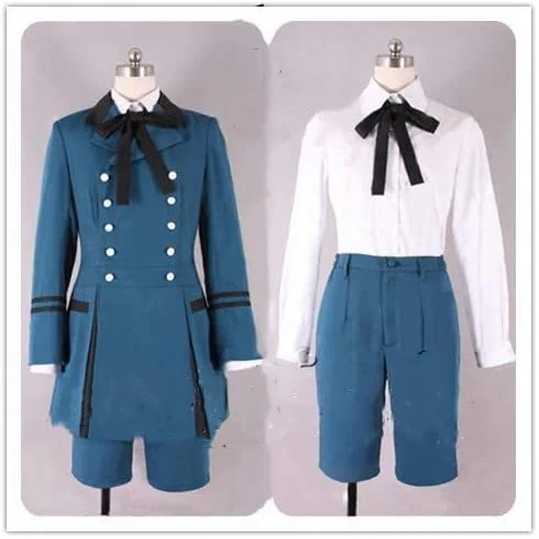 コスプレ衣装黒執事シエルファントムハイヴ風全セット 靴 ウィッグ 追加可