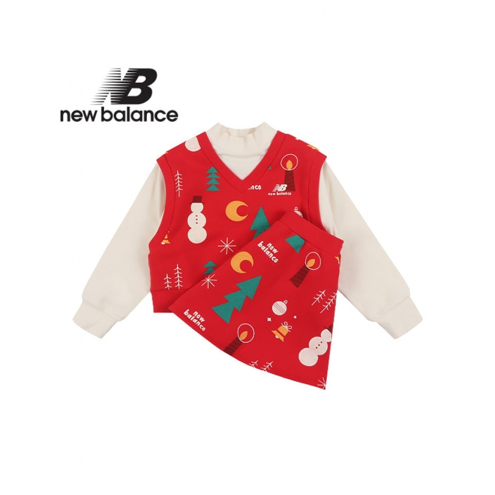 ニューバランスキッズ女の子用スカートセット (NK9YCB455G-20) _レッド