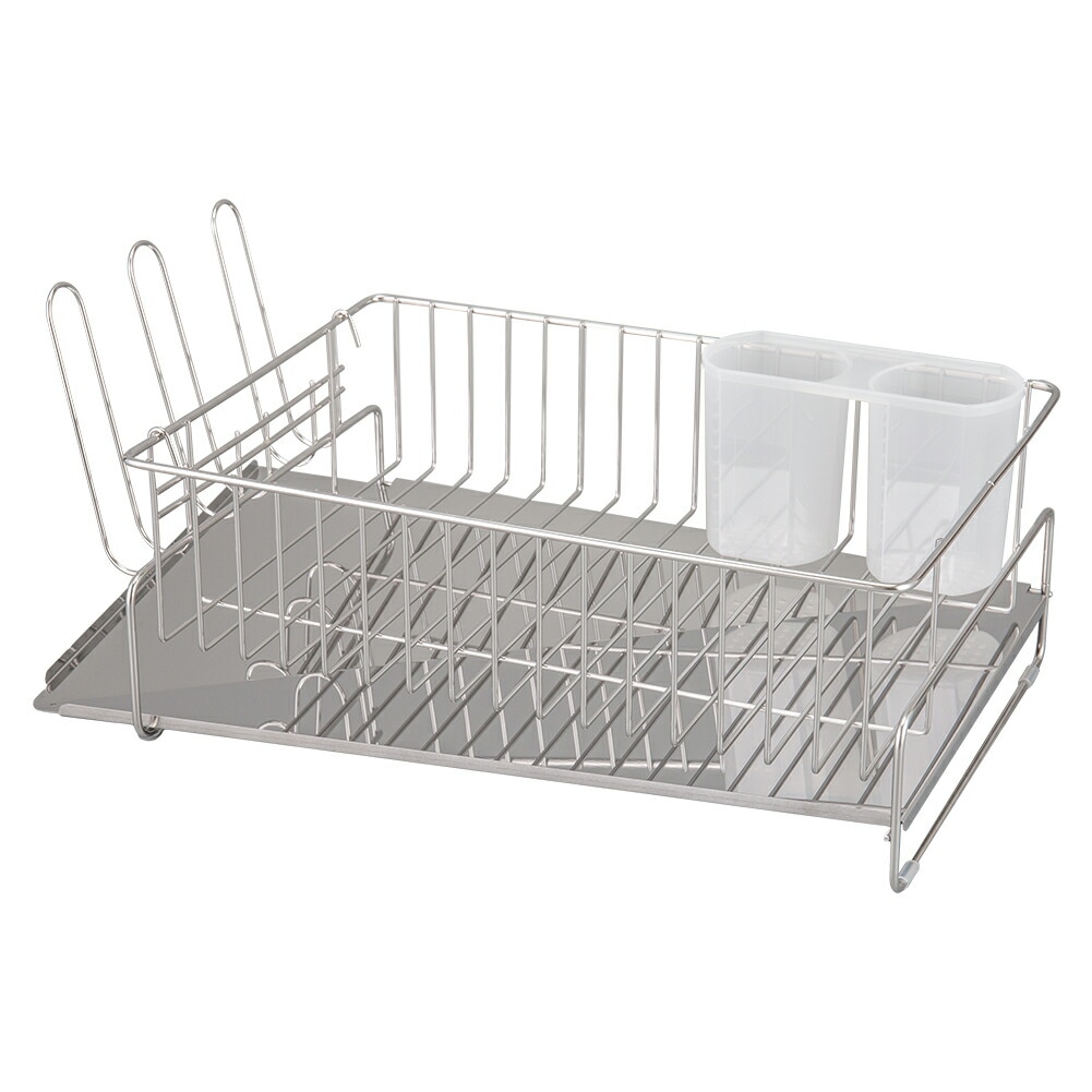 水切りラック 水切りかご 斜めに流れる 1段水切り 右置き用 左置き用 珪藻土 ビーワーススタイル