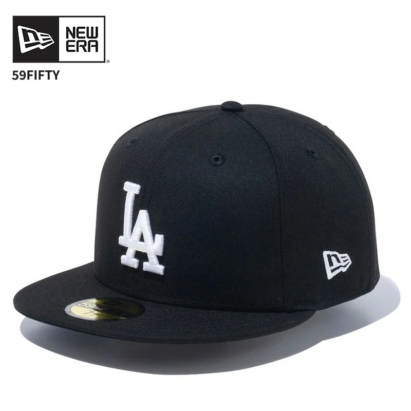 ニューエラ メンズ MLB キャップ レディース 帽子 NEW ERA 59FIFTY ロサンゼルス・ドジャース ブラック × ホワイト CAP 14525221