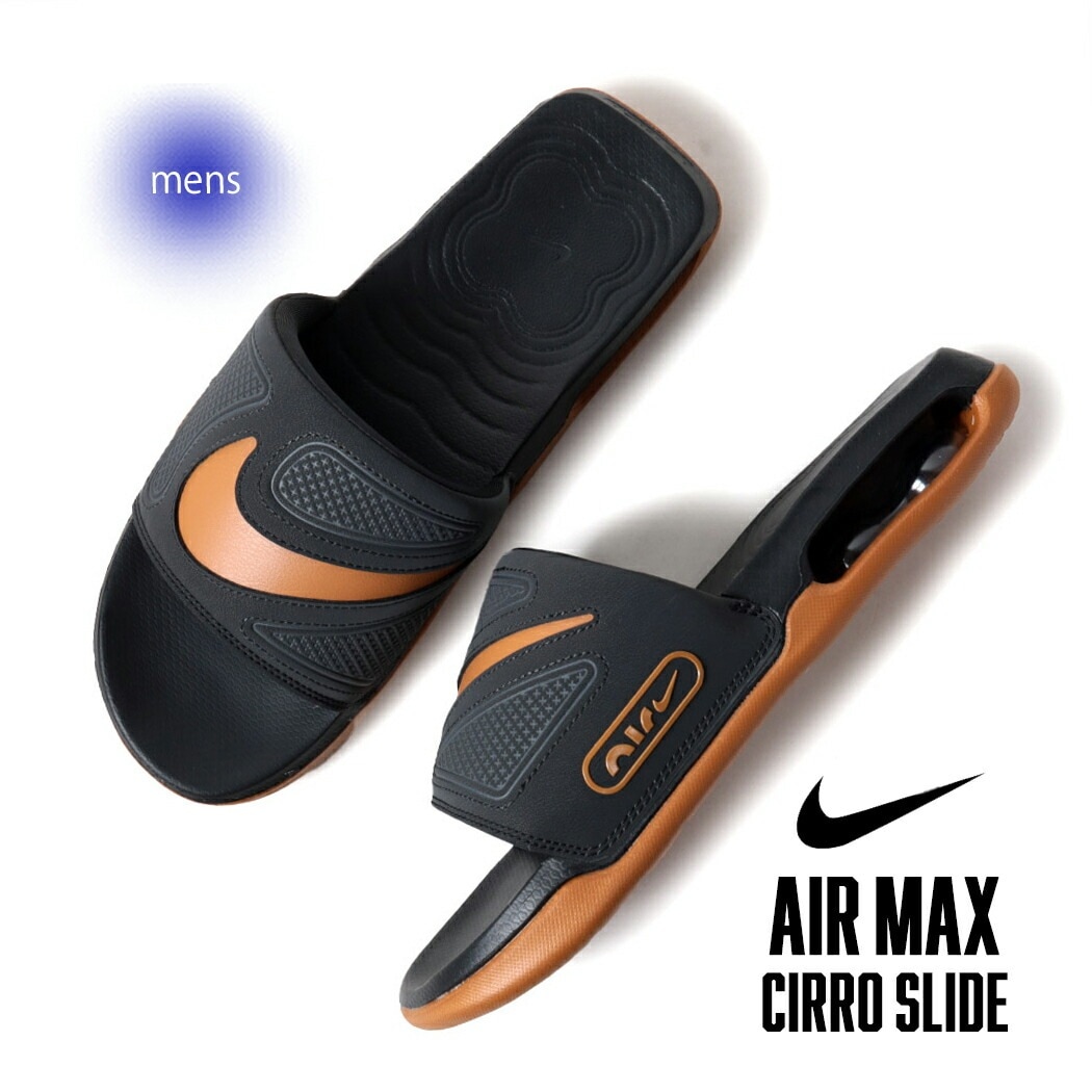NIKE ナイキ シロ スライド サンダル AIR MAX CIRRO SLIDE SANDAL ORANGE/BLACK ( ベナッシ ブラック 黒 オレンジ メンズ 履きやすい シャワー DC14 5,619円