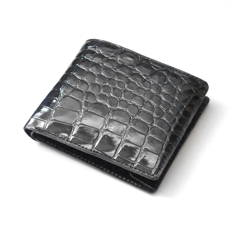 【新規OPEN】【期間限定セール】【激安】【新品未使用】本クロコダイル革！無双モデル！カード＆カード式！JRA認定商品！日本製！ショートウォレット　CMC-SW　エナメル 27,600円