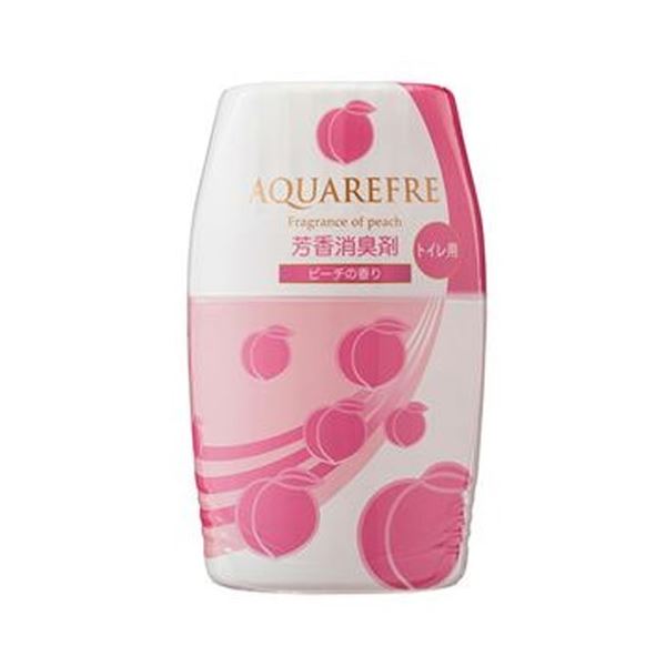 （まとめ）ライオンケミカル アクアリフレ芳香消臭剤 トイレ用 ピーチの香り 400ml 1個50セット