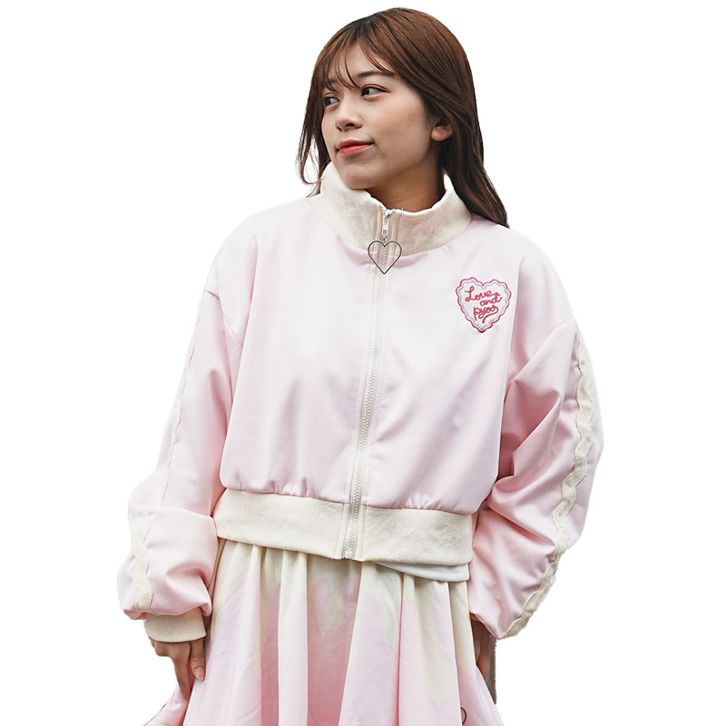 ベリーバニー ジャケット ブルゾン 長袖 ジャージ 原宿 原宿系 ファッション ポップ パステル ファンシー ピンク jr-pyj-01