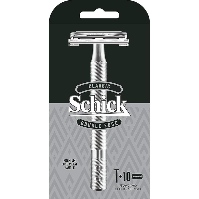 Schick(シック) シック クラシック ダブルエッジメタルホルダーシルバー (替刃10コ付) 髭剃り カミソリ