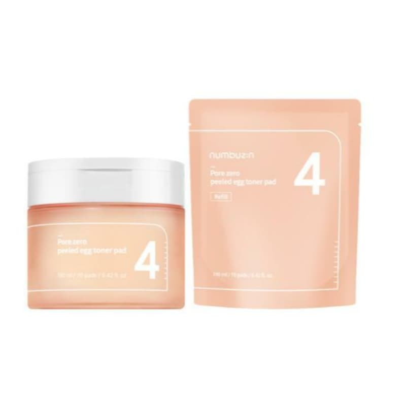 [1+1]ナンバーズ イン4番 毛穴ゼロ むき身トナーパッド 70枚+70枚 詰め替え限定企画 (毛穴角質改善 すり身なめらか肌老廃物除去) [毛穴角質]