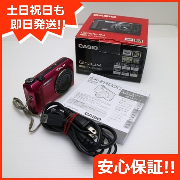超美品 EX-ZR200 レッド デジカメ CASIO 122