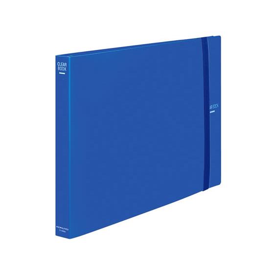 クリヤーブック 差替式 Ａ3ヨコ 30穴 背幅34mm 青 コクヨ ﾗ-468B