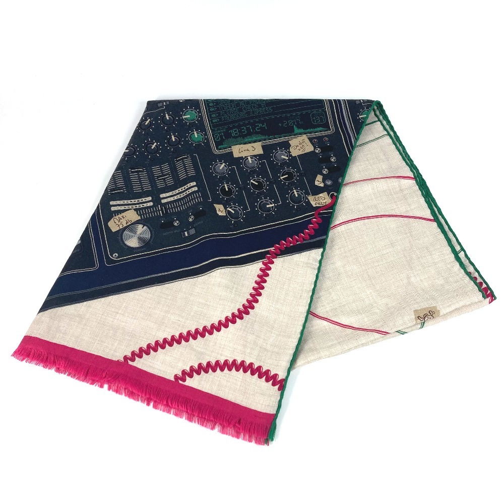 ストール LAST NIGHT ラストナイト DJ フリンジ ショール スカーフ マフラー シルク ベージュ