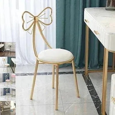 ポイントアップ ドレッサー チェア 化粧椅子 イス鏡台用 創造的な リボンの形の装飾背もたれ椅子ゴ1576