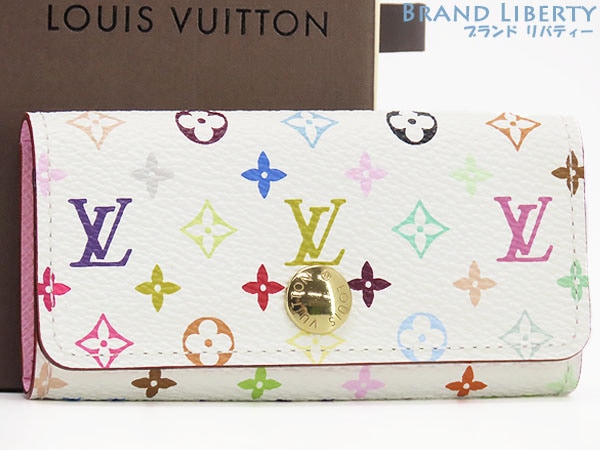 未使用ルイヴィトンモノグラムマルチカラーミュルティクレ44連キーケースキーリングキーホルダーブロンリッチホワイトピンク