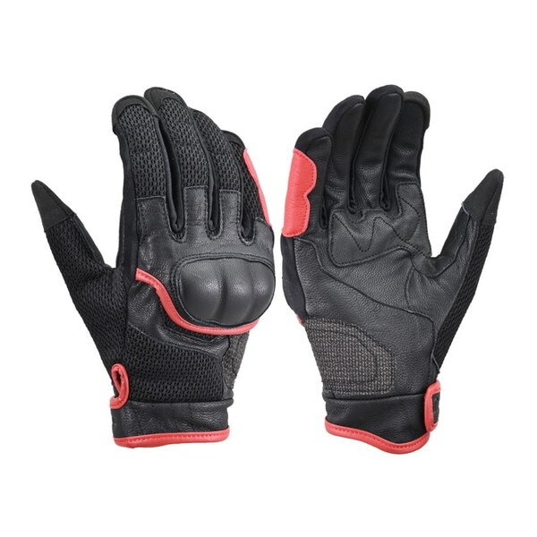 D46012 グローブ ヤギ革 ショートエアフロー DG-009 レッド Mサイズ