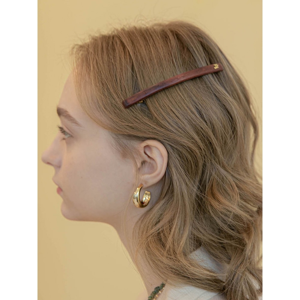 Jean Paul ClarisseナチュラルロングウッドヘアピンJP 22053AB