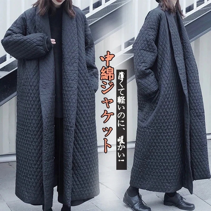 AWアウター 秋冬 ロング丈 AWアウター 中綿コート 防寒カジュア 秋 冬 厚手 ジャケット カーディガン レディース 冬