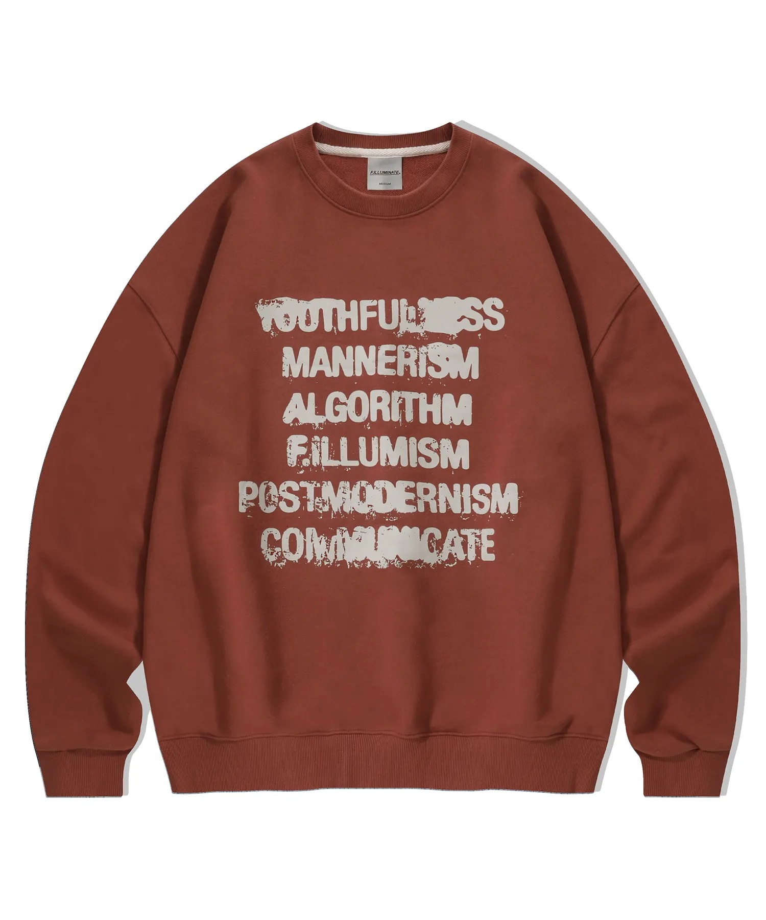 スプレッド プリント スウェット シャツ-ワイン 5,225円