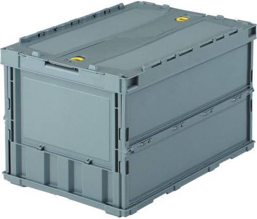薄型折りたたみコンテナ 50Lロックフタ付 グレー TR-C50B-GY × 10個 収納ケース 収納ボックス 【ケース販売