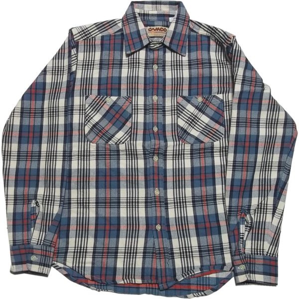 カムコ ヘビーコットン フランネルシャツ ブルー CAMCO CC2-023