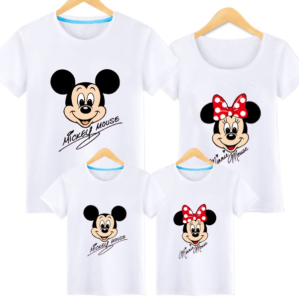親子 半袖tシャツ 親子ペアルック ディズニーキャラクター 韓国ファッションお揃いｔシャツ ミッキ Thegooseisout
