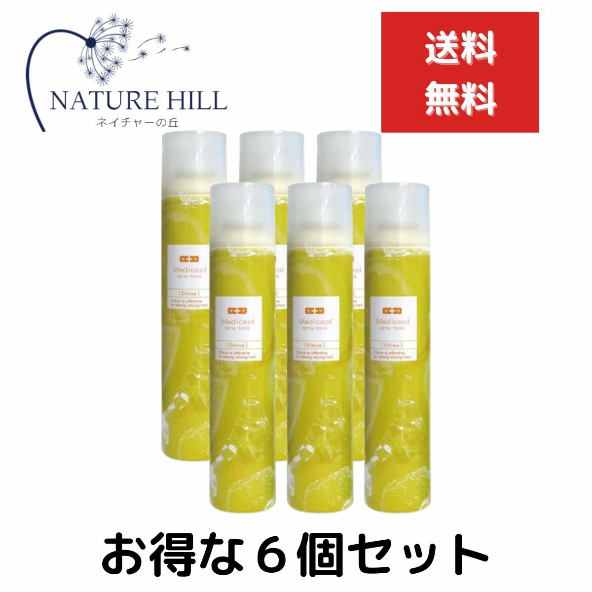 イリヤ 薬用メディクールスプレートニック シトラス　300g 6個セット　グレープフルーツのようなフレッシュなシトラス系の香り 4,752円