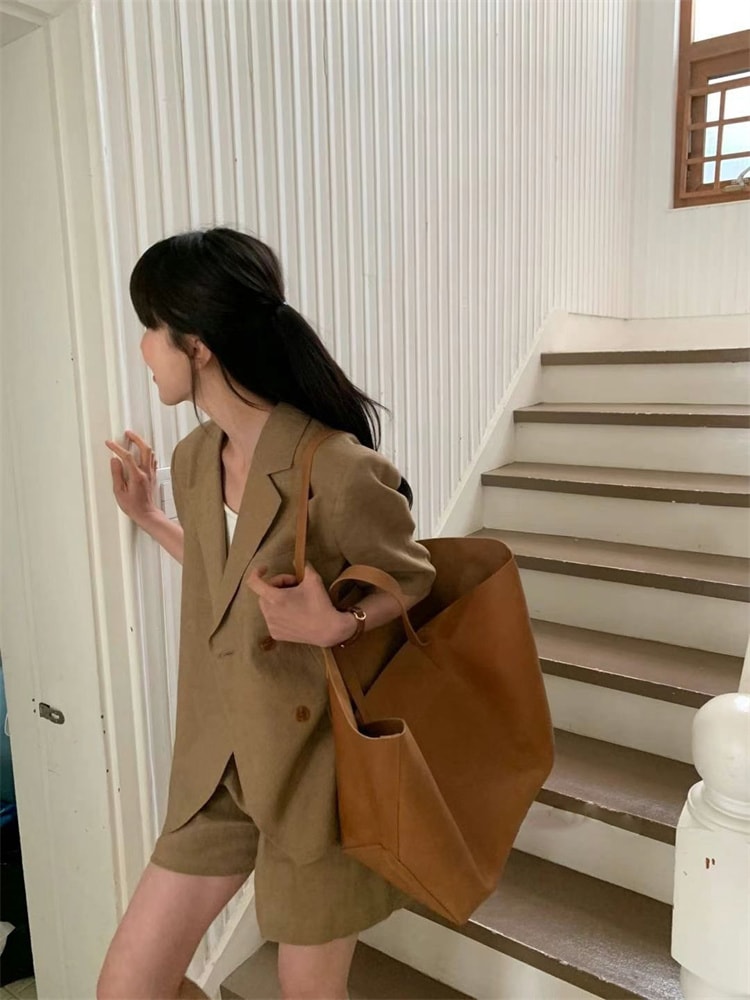 激安セール 大人可愛い夏物レトロ薄手2点セット ハイウエストプリーツワイドショートパンツ+半袖ジャケット