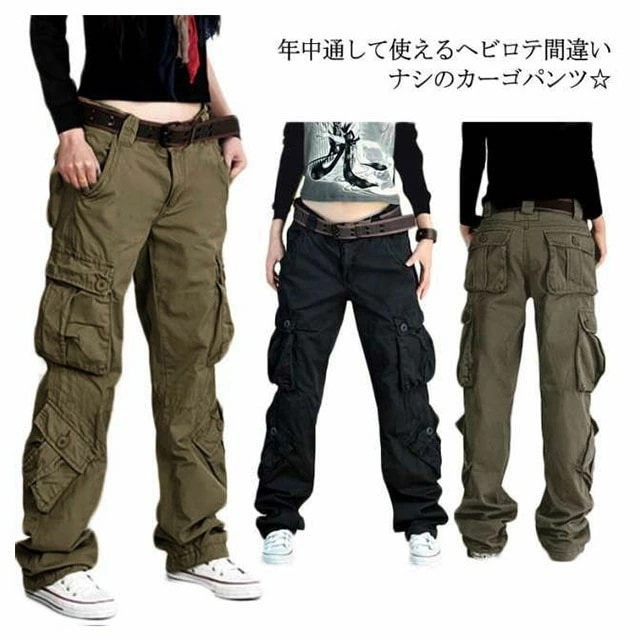【挑战最安值】ミリタリーパンツ ロングパンツ カーゴパンツ レディース カーゴパンツ ワークパンツ ミリタリー ミリタリーパンツ 軍パン ズボン カジュアル ストリート