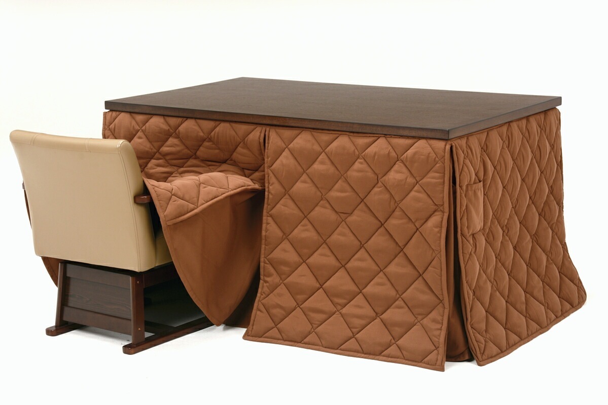 ハイタイプ薄掛け布団　マロンFH960細かい編みの生地で肌触りが良くホコリのできにくいハイタイプこたつ掛け布団洗濯機洗いOK