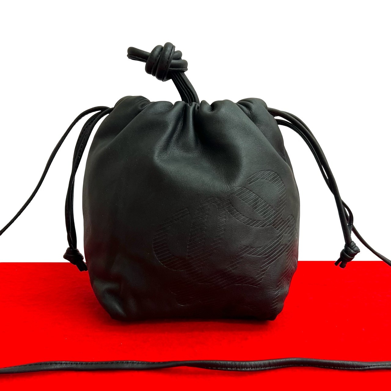 ヴィンテージ アナグラム ロゴショルダーバッグ レザー ブラック 68113