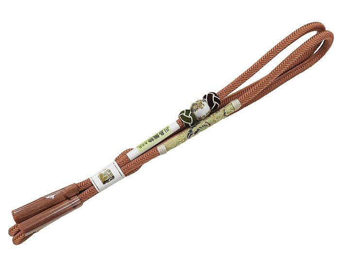 帯締め 正絹 川島織物 小田巻 とんぼ玉 重宝裂 箱入り 新品 和装小物 n4325
