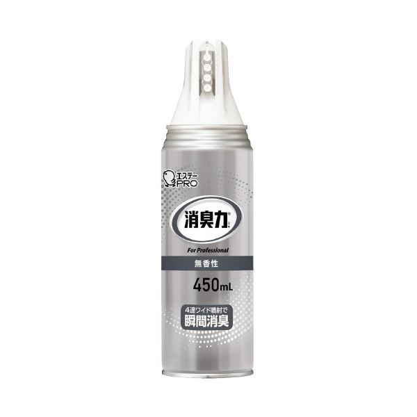 (まとめ) エステー 消臭力 業務用 ワイドスプレー 450mL 無香料 (×10セット)