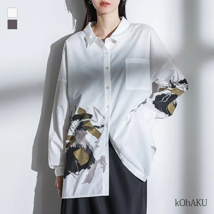 kOhAKUアートプリントシャツ