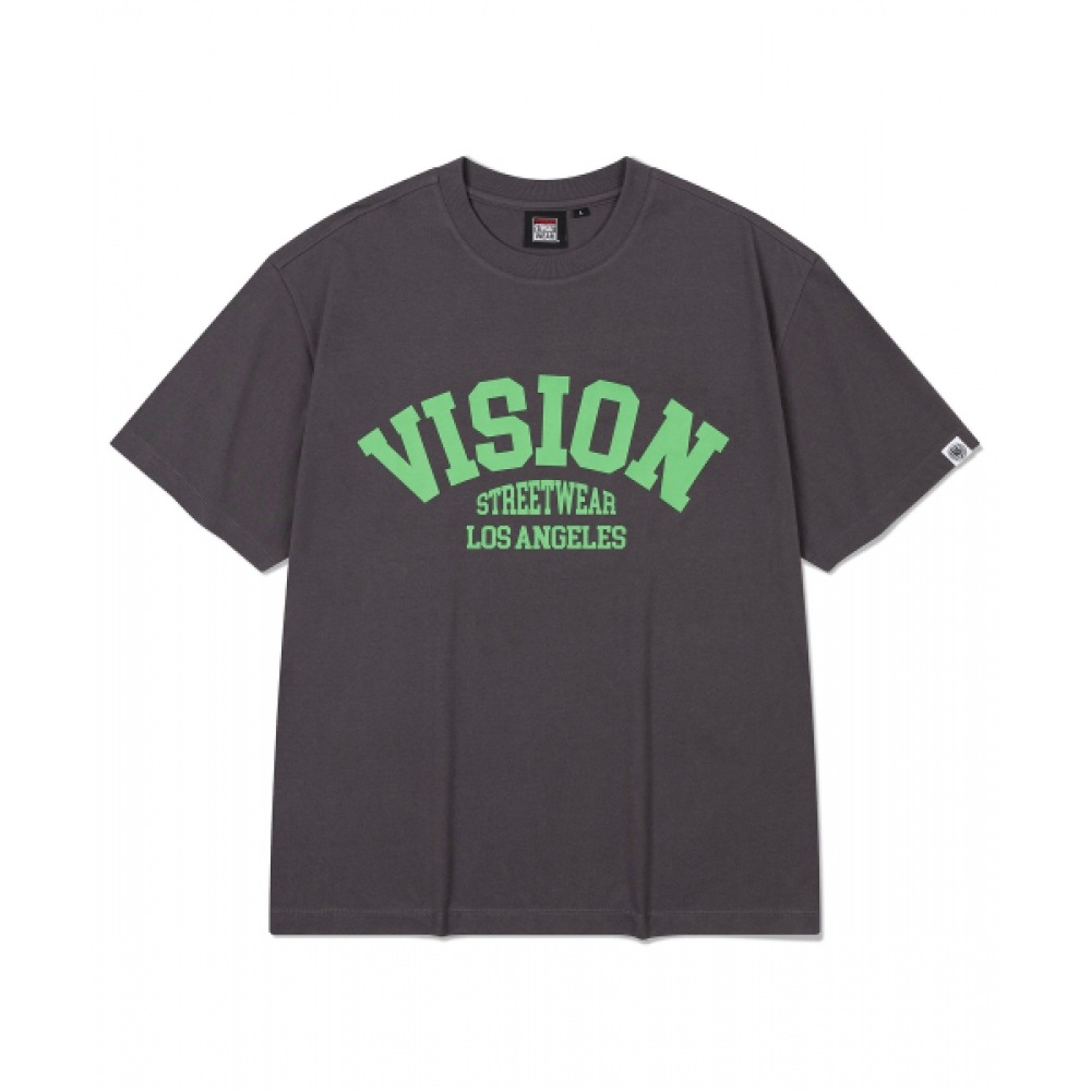 VISION ストリートウェア VSW アーチロゴ T シャツオニックスブラック