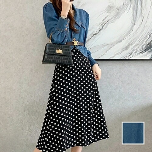 カジュアルセットアップスカートセットアップ 韓国 ファッション レディース 春 夏 カジュアル コーデ シンプル 定番 セレカジ 20代 30代 40代 2025 デニム ジャケット キレイ目 8,329円