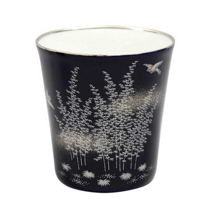 香蘭社　ルリ竹林文・フリーカップ　R60151CHK