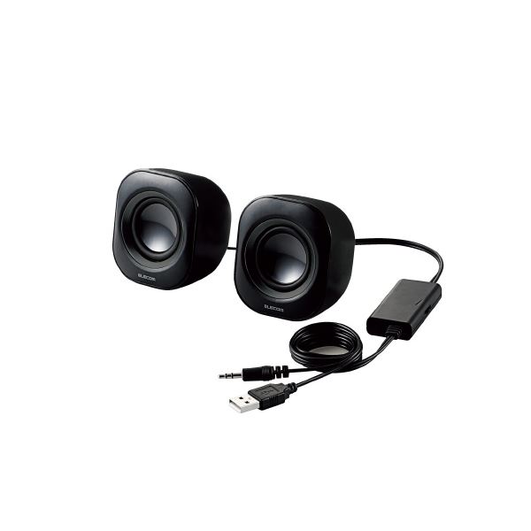 (まとめ）エレコム コンパクトスピーカー MS-P08UBK(×5セット)