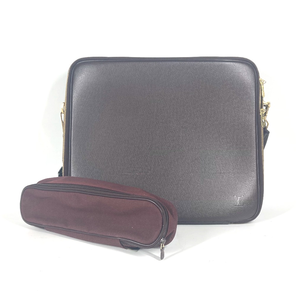 ハンドバッグ M30836 ポルト オルディナトゥール オデッサ タイガ ポーチ付き ブリーフケース 2WAYバッグ ショルダーバッグ タイガレザー アカジュー ワインレッド