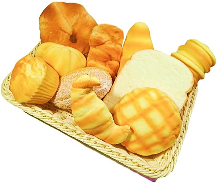 食品 サンプル パン スイーツ ディスプレイ リアル 見本 セット パン10個カゴ付きA(パン10個