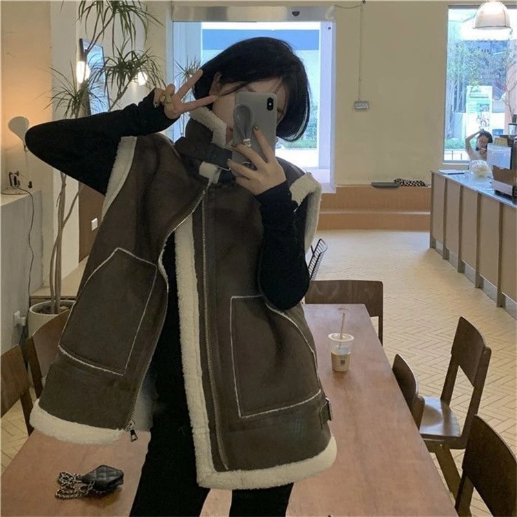 厚手 暖かい ベスト 冬 機関車服 タンクトップ 馬甲コート 2024 立襟コート 快適である 綿服 デザインセンス 大人気