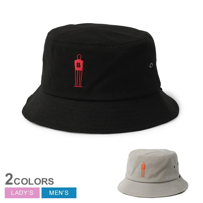 バケットハット レディース メンズ THE WALL BUCKET HAT ブラック 黒 グレー B6110.1065 帽子 ユニセックス バケハ ブランド 刺繍 刺しゅう ワンポイント シンプル