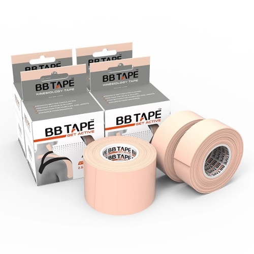 ビービースポーツテープ5cm x 5m x 3 + 2.5cm x 5m x 2怪我予防疼痛管理運動快適な伸縮性