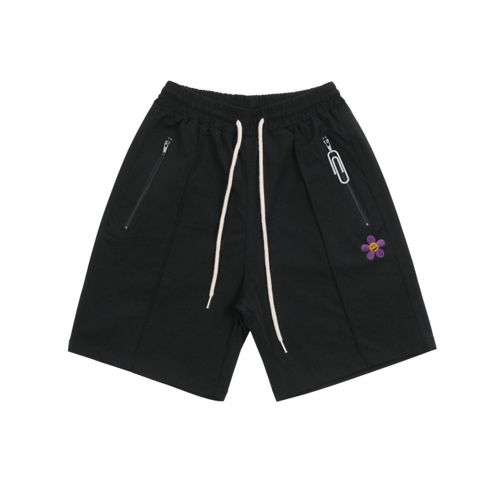 GRAVERジッパーレジックパープルフラワーショートパンツ2color