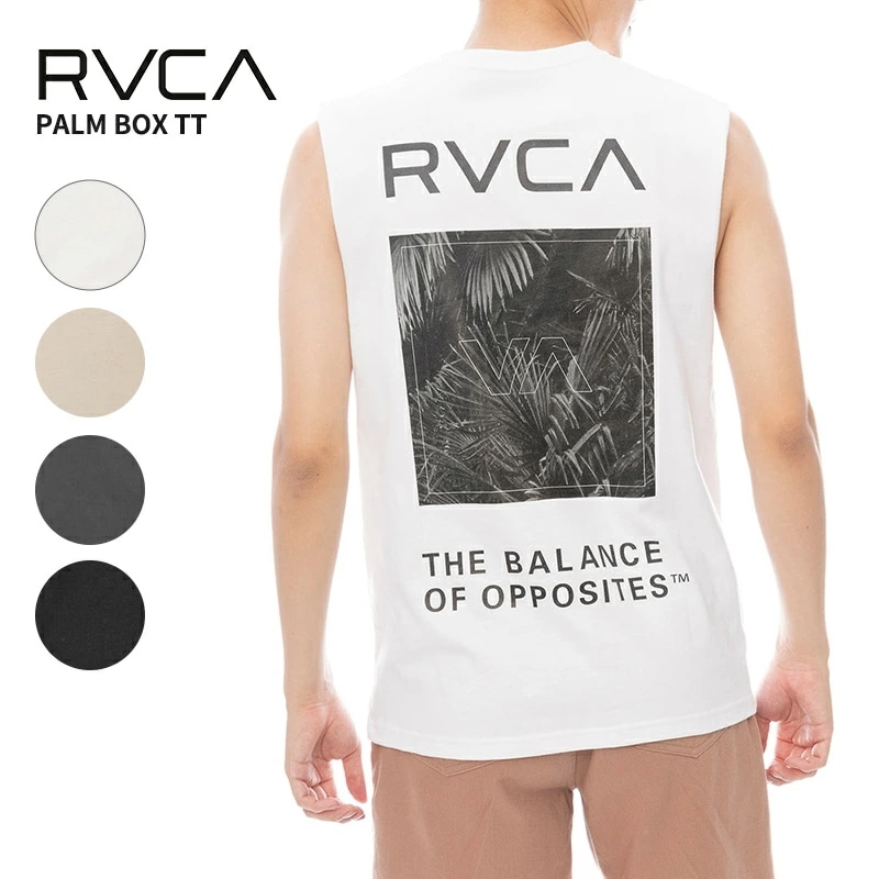 ルーカ メンズ タンクトップ ノースリーブ RVCA PALM BOX TT カットオフ カットソー トップス BF041356